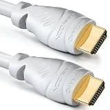 deleyCON 25m Câble HDMI 2.0a/b - Haute Vitesse avec Ethernet - UHD 2160p 4K@60Hz 4:2:0 HDCP 2.2 Arc CEC Ethernet 18Gbps 3D Full HD 1080p Dolby - Blanc