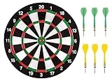 Idena 186535 de p - Cible de fléchettes avec 6 Flèches, diamètre env. 29 cm