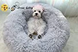 Deluxe Panier pour Animal Domestique pour Chats et Petits Chiens de Taille Moyenne Panier avec Coussin Moelleux Ronde ou Ovale en Forme de Donut gigognes Lit pour Animal Domestique
