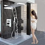 FMXKSW Système de Douche Mitigeur de Douche en Laiton avec mitigeur Mural et Colonne de Douche avec douchette, mitigeur 3 Voies