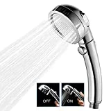 Pommeau de Douche, Etmury Douchette Universelle 3 Modes Pomme de Douche Haute Pression Douche à Main Économie d'Eau Douche avec Arrêt Tête de douche Amovible Chromé Douche de Salle Bain