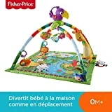 Fisher-Price Tapis Musical d'Éveil de la Jungle pour Bébé, avec Plus de 10 Jouets et Activités, Musique et Lumières Dansantes, dès la Naissance, DFP08