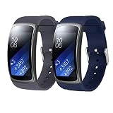 Rukoy Courroie pour Samsung Gear Fit2 Pro SM-R365/Gear Fit2 SM-R360 [2-Pack]