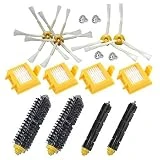aotengou Kit d'accessoires pour aspirateur iRobot Roomba 700 Series 760 770 780 790, Brosse à poils, Brosse de batteur flexible, Hepa Fiters et 6 Pinceaux à 3 bras (pièces de rechange)