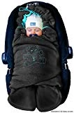 ByBUM - Couverture Enveloppante Hiver Universelle Multi-Usages, pour Coques Bébé, Sièges Auto (p.ex. Maxi-Cosi, Römer, etc), pour Landaus, Poussettes ou Lits Bébé; L'ORIGINAL AVEC L'OURS