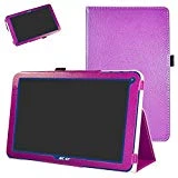 ARCHOS 101E Neon Coque,Mama Mouth Slim Folio PU Cuir debout Fonction Housse Coque Étui Couverture pour 10.1' ARCHOS 101E Neon Android Tablet PC,Violet