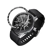 Lunette de Montre 46 mm pour Samsung Galaxy Watch, Style métallique avec Anneau, Coque adhésive Anti-Rayures, Protection pour Galaxy Watch 46 mm Gear S3 Frontier & ‿Classic