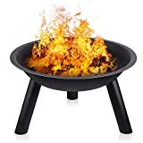 INTEY Brasero Chauffage extérieur terrasse de Jardin Chauffage diamètre 58cm BBQ Camping Brasero