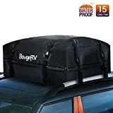 BougeRV Coffre de Toit Souple Voiture Etanche 15 Pieds Valise de Toit Pliable Imperméable Extérieur pour Voyage Transport de Véhicule Camion SUV Vans