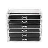FEMOR 6 Étages Organisateur De Maquillage Boîte A Bijoux Cosmétique Transparent Acrylique Présentoir Coffret Support Rangement Stockage De Maquillage ... (modele2)