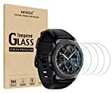 Akwox [Lot de 4 Protecteur en Verre Trempé Samsung Gear S3 Frontier et Classic, Film de Protection d'Écran Anti Rayures Film Protecteur pour Gear S3