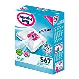 Handy Bag - S67 - 4 Sacs Aspirateurs, pour Aspirateurs Bosch, Siemens et UFESA, Fermeture Hermétique, Filtre Anti-Allergène, Filtre Moteur