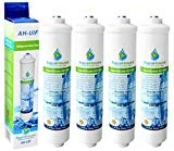 4x AquaHouse UIFS Filtre d'eau compatible pour réfrigérateur Samsung DA29-10105J HAFEX / EXP WSF-100 Aqua-Pure Plus (filtre externe uniquement)