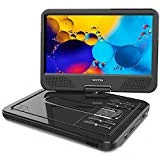 WONNIE 2019 Upgrade 12.5' Lecteur DVD Portable avec écran Rotatif à 270°, Carte SD et Prise USB avec Charge directe Formats/RMVB/AVI / MP3 / JPEG, Parfait pour Enfants (Noir)