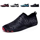 LeKuni Chaussures Aquatiques Homme Femme Chaussures de Plage Yoga Chaussures de Bain Peau Aquatique Chaussures-pour Sport Aquatiques de Plage Et d'eau Chaussures-1718BlackJY42