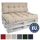 Beautissu ECO Style Coussins pour Canape Euro Palette - Assise, Banquette - 120x80x15 cm - Gris Graphite