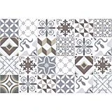Carreaux de ciment adhésif mural - azulejos - 20 x 20 cm -24 pièces