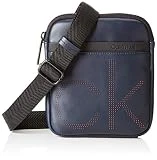 Calvin Klein Ck Up Mini Flat Crossover, Sacs portés épaule homme, Noir (Navy), 3x20x18 cm (B x H T)