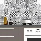 Carreaux de ciment adhésif mural - azulejos - 20 x 20 cm -60 pièces