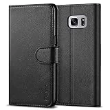 Vakoo PU-Cuir Coque Compatible avec Samsung Galaxy S7, Portefeuille Housse pour Samsung Galaxy S7 - Noir