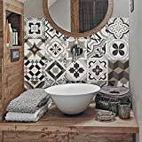 (24 Pieces) carrelage adhésif 20x20 cm - PS00089 - Braga - Adhésive décorative à Carreaux pour Salle de Bains et Cuisine Stickers carrelage - Collage des tuiles adhésives