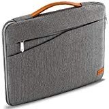 deleyCON Laptop Case pour Ordinateur Portable MacBook Jusqu'à 15,6' (39,62cm) Sac de Protection en Nylon Robuste 2 Compartiments Accessoires Murs de Rembourrage Renforcés - Gris