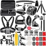 Neewer 50-en-1 Kit d'Accessoire pour Gopro Hero 7 6 5 4 3+ 3 2 1 Hero Session 5 Black AKASO EK7000 Apeman SJ4000 5000 6000 DBPOWER AKASO VicTsing WiMiUS Rollei DJI OSMO Action et Sony Sport Dv Noir