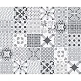 Carreaux de ciment adhésif mural - azulejos - 15 x 15 cm - 30 pièces
