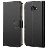 HOOMIL Coque Samsung A3 2017, Housse en Cuir Premium Flip Case Portefeuille Etui Coque pour Samsung Galaxy A3 2017 (H3033, Noir)