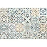 Carreaux de ciment adhésif mural - azulejos - 20 x 20 cm - 24 pièces